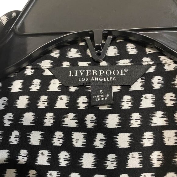 Liverpool Black and White Allover Print Button Up Top With Double Flap Pockets - Picture 10 of 15